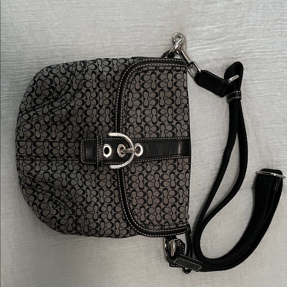 Coach Black and Gray Crossbody Bag